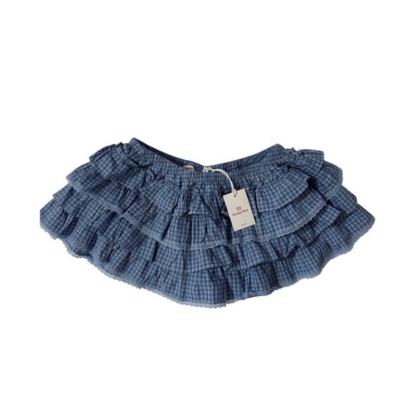 Aritzia Dresses & Skirts - Aritzia Sunday Best NWT Theo Poplin Skort Size Small Blue Ruffles